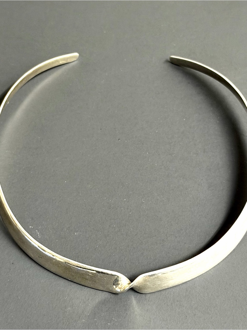 925 SS Minimalist Collar Choker Necklace 16” 38 grams